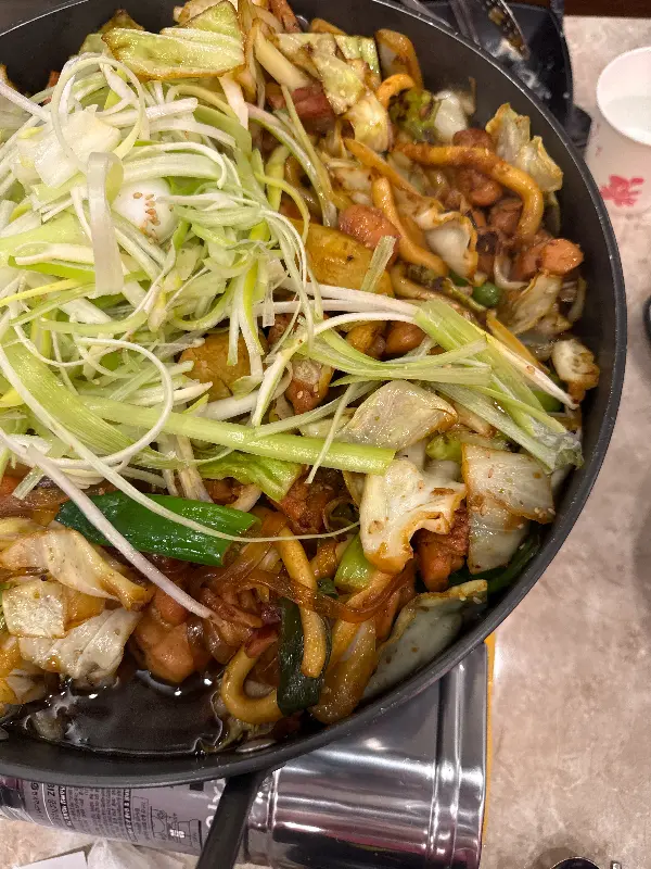 환상적인 닭갈비 볶음밥