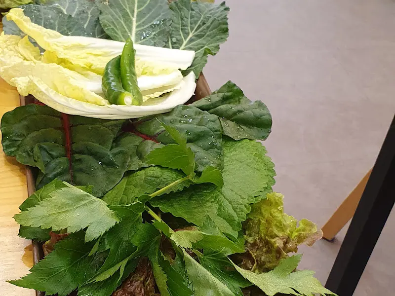 신선한 쌈채소