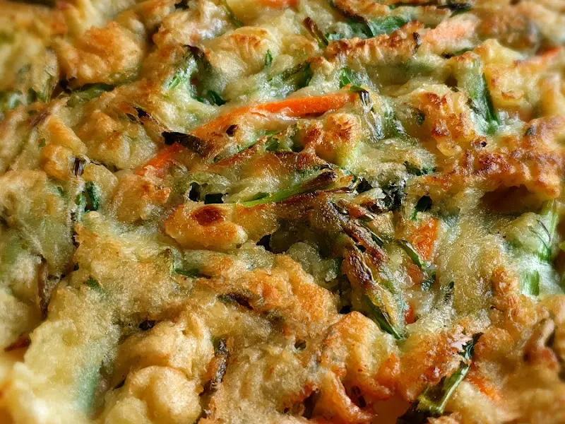 노릇하게 구워진 파전