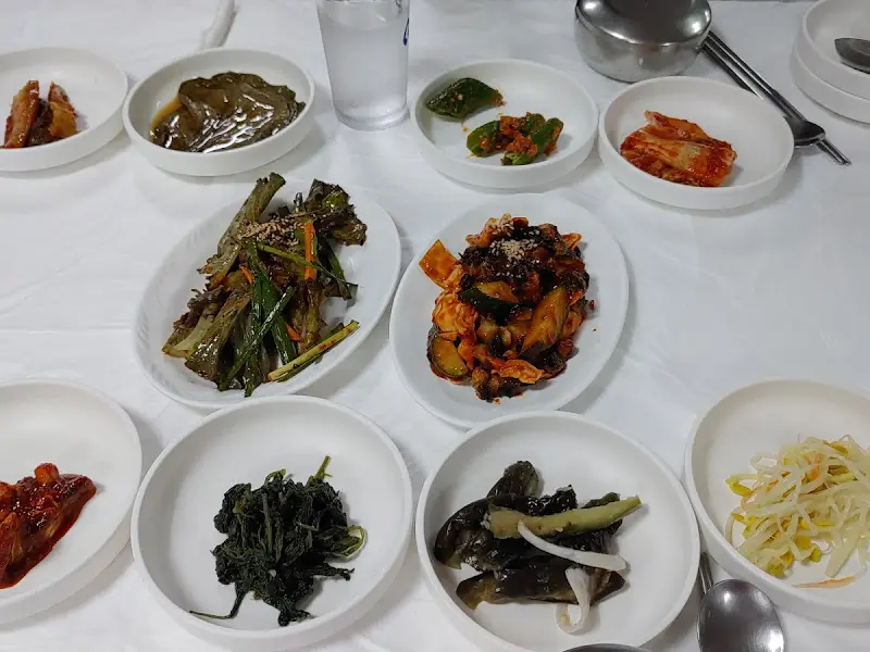 다양한 반찬 클로즈업 샷