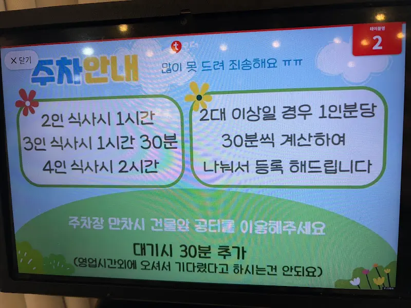 주차 안내 모니터