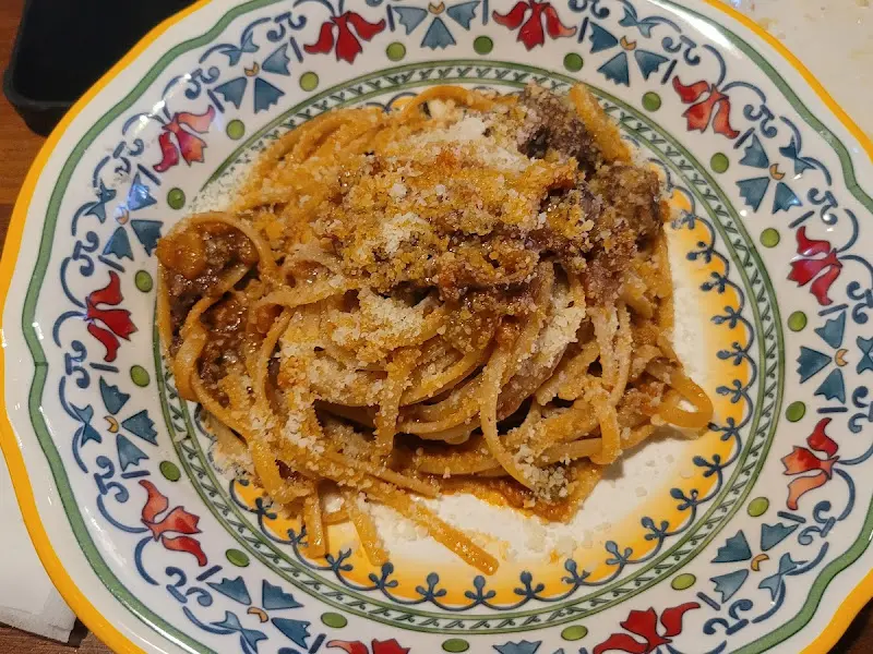 라구 파스타 근접샷