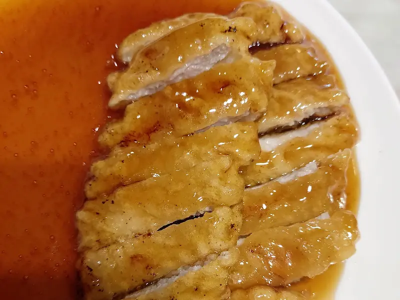 찹쌀탕수육 단면