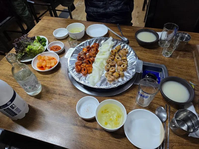 막창 한 상 차림