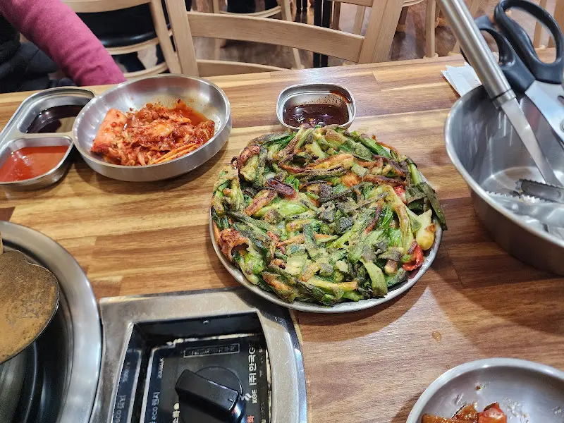 해물파전과 김치