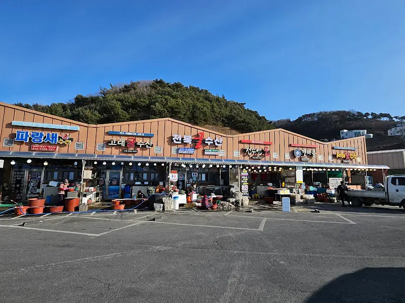 천북 굴단지 전경