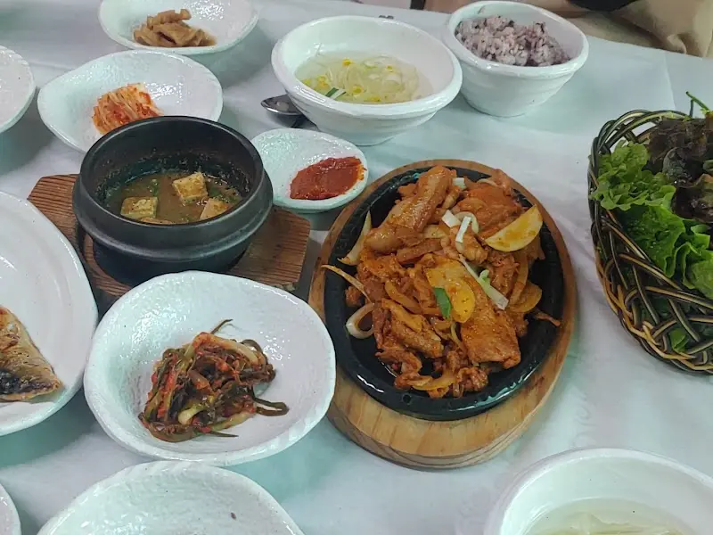 밥, 된장찌개, 김치