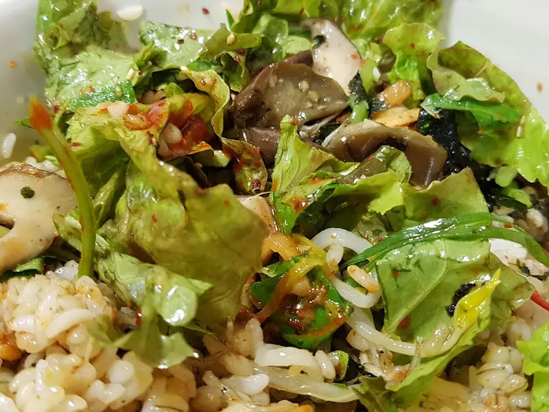 샐러드 무침 클로즈업