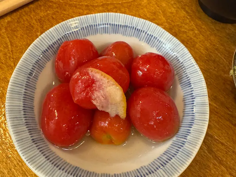 상큼한 토마토 절임의 자태