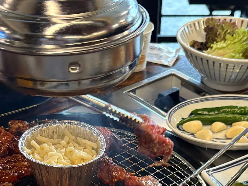 숯불 화로에 구워먹는 우두갈비