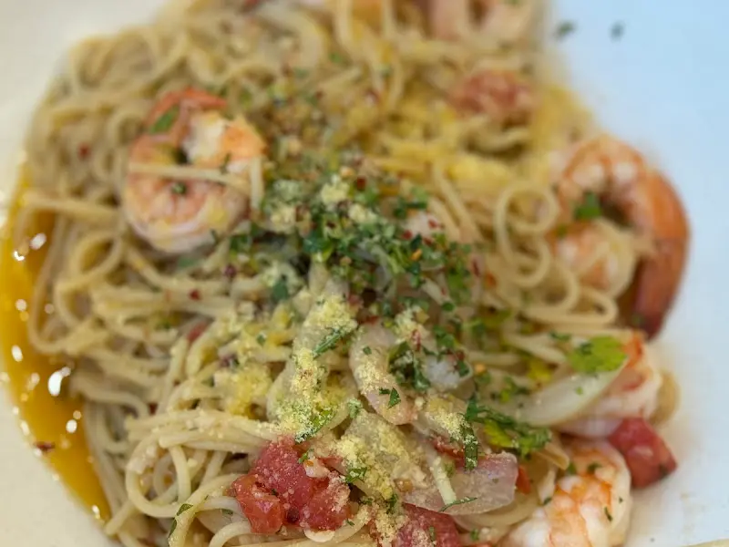 새우가 들어간 오일 파스타