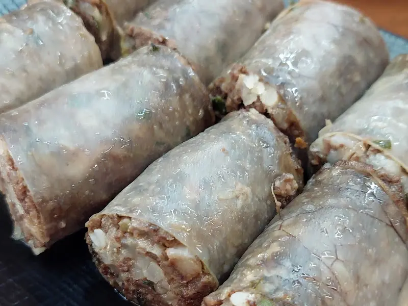 정식에 함께 나오는 윤기 흐르는 순대