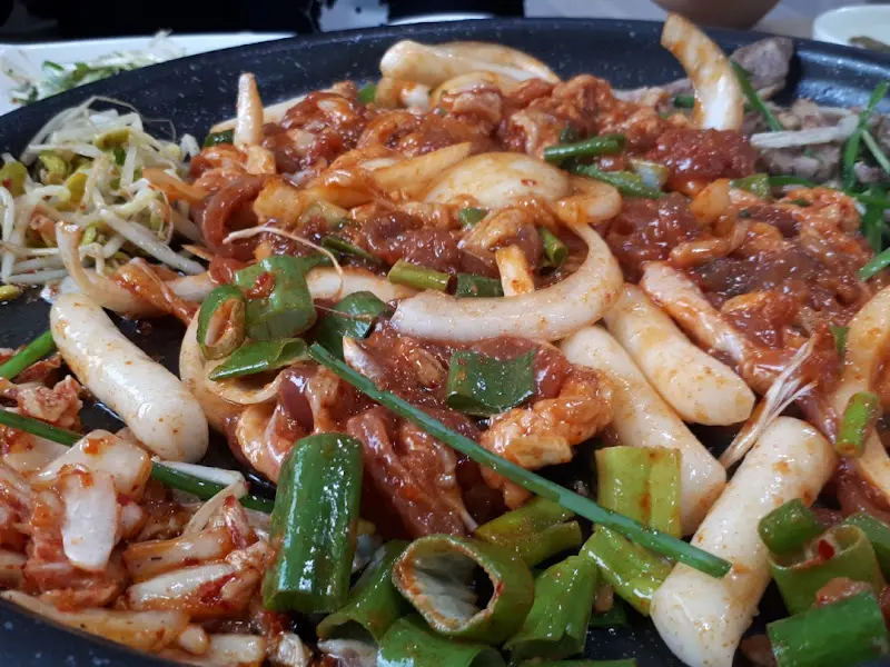 양념오리와 떡의 만남