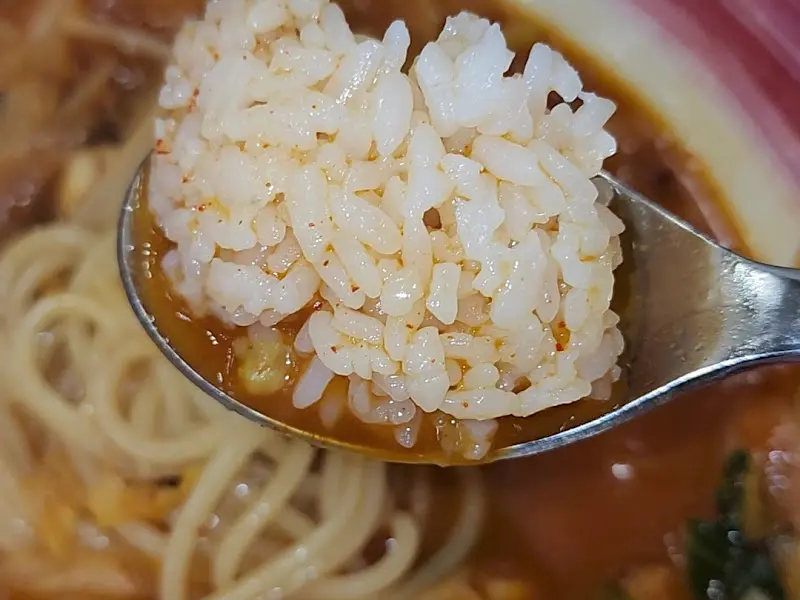 고기짬뽕밥에 밥 말아먹기