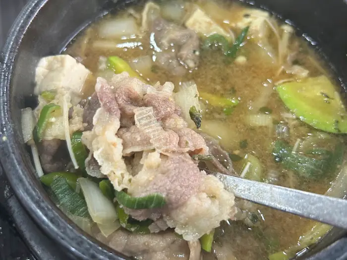 차돌박이 된장찌개 근접
