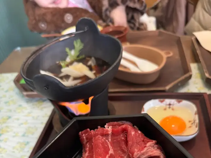 스키야키 조리 과정