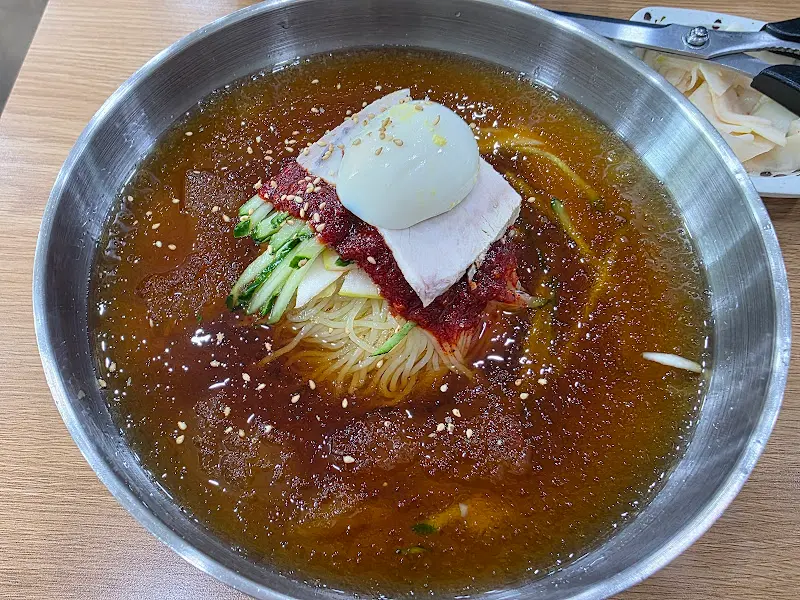 물밀면의 전체적인 모습