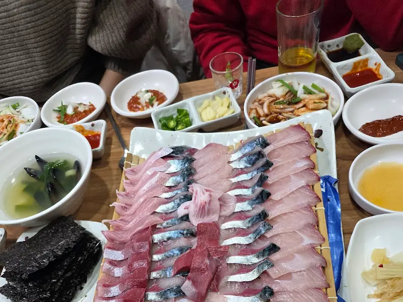 고등어회 한 상 차림