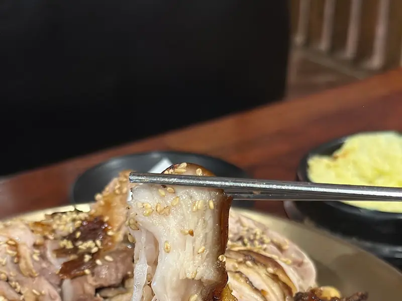 족발 한 점 클로즈업