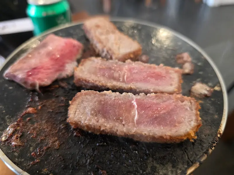 미니화로에 구워지는 스테키