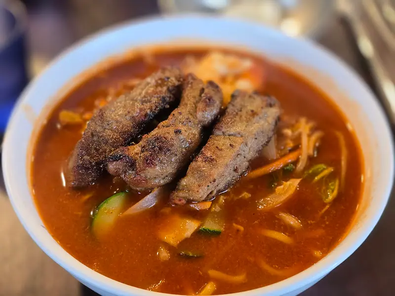 목살 짬뽕 클로즈업