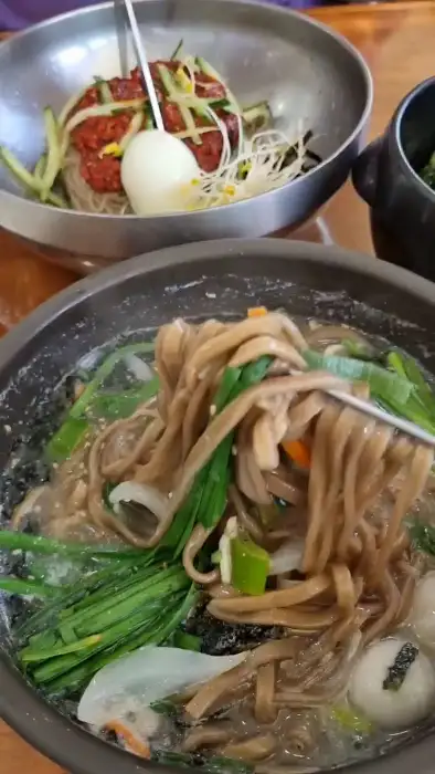 물막국수 면발