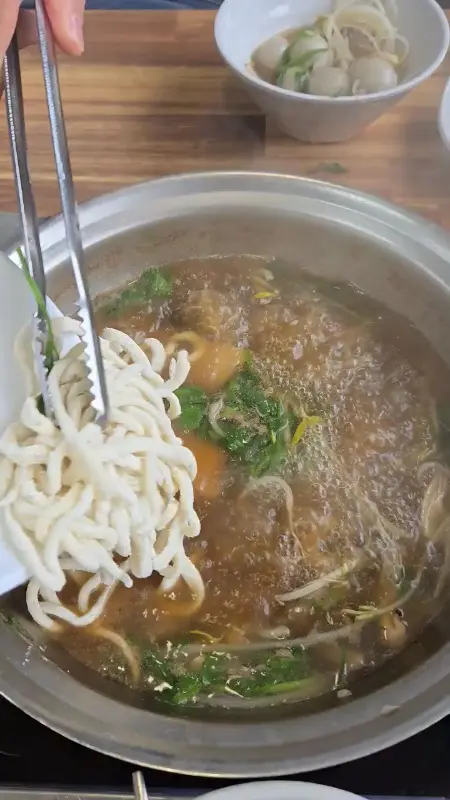 칼국수 면 투하