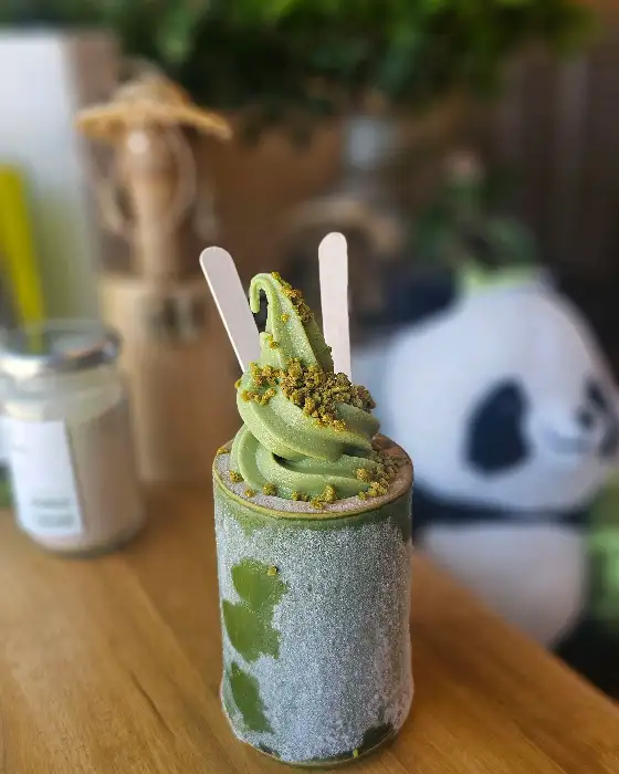 대나무 통 아이스크림과 팬더 인형, 영수증