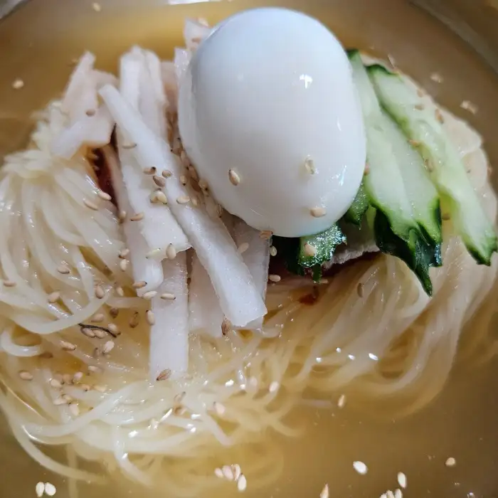 물밀면의 전체적인 모습
