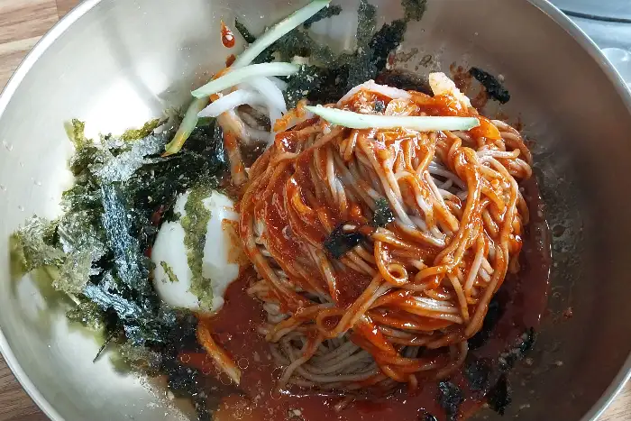 회 비빔 막국수