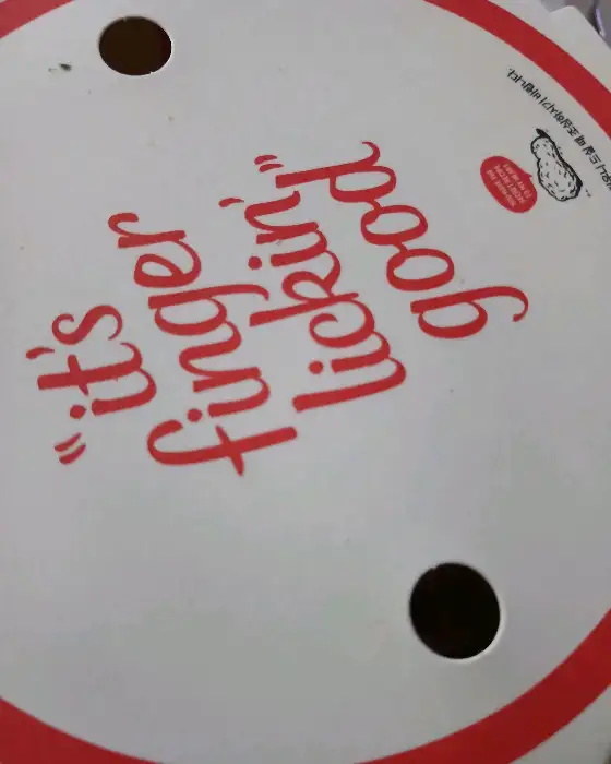KFC 상자 뚜껑에 적힌 문구