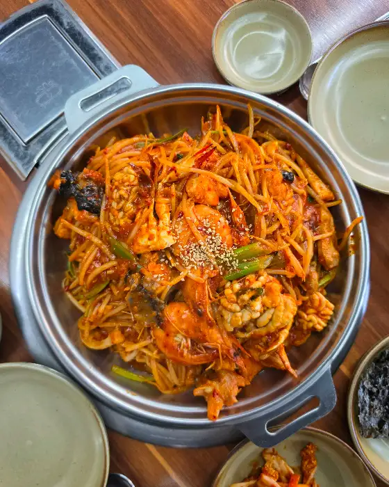 아구찜 위에서 본 모습