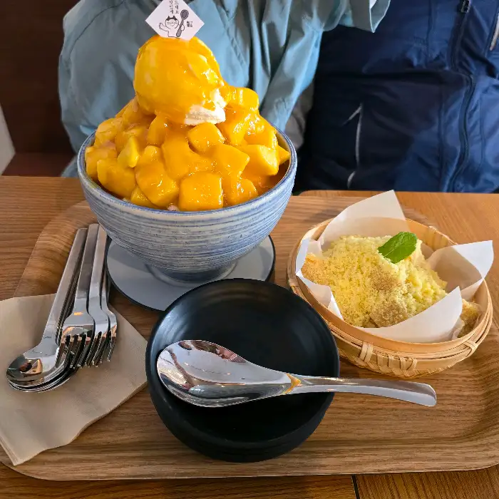 망고 떡빙수 비주얼
