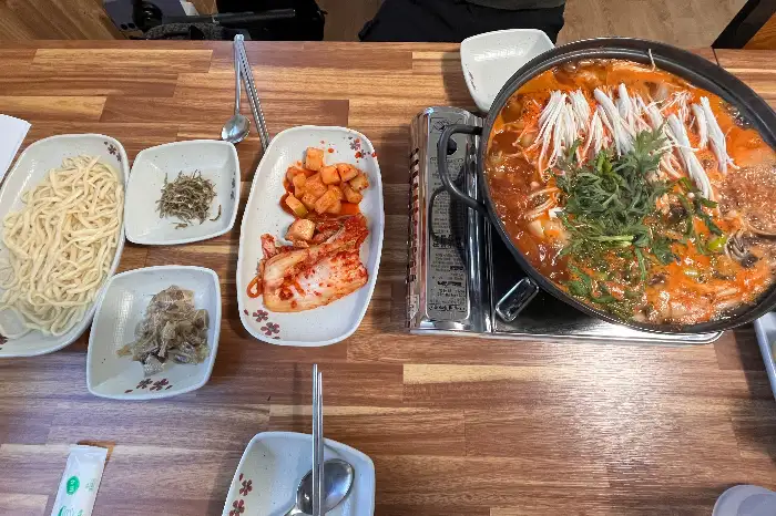만두전골 준비 상태