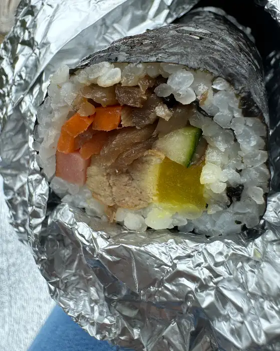 김밥 속 재료 클로즈업