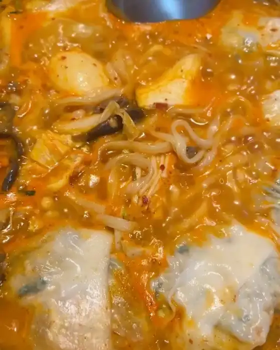 만두전골 클로즈업