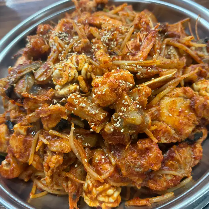 아구찜 속 재료 클로즈업