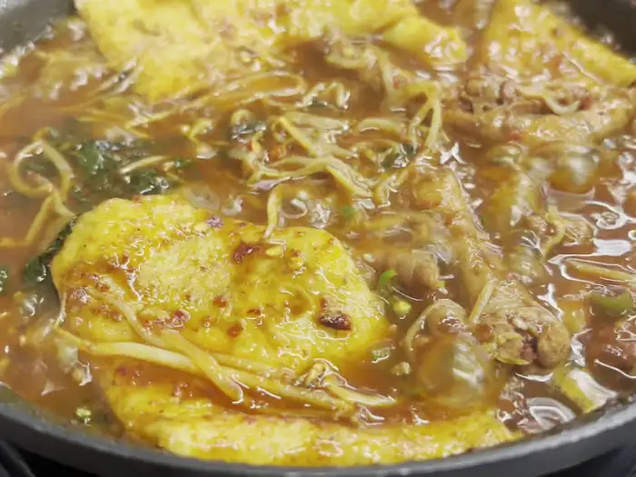 묵은지와 등갈비찜의 조화
