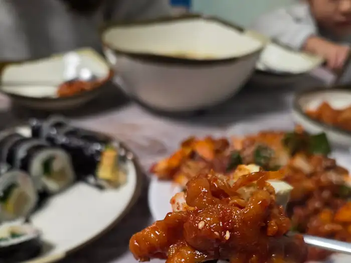 익힌 쌩똥집