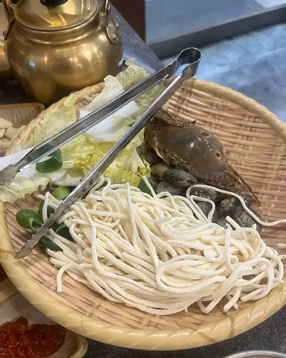 해물칼국수에 들어갈 재료들