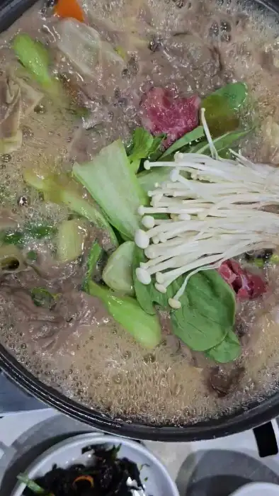 불고기 전골 끓는 모습