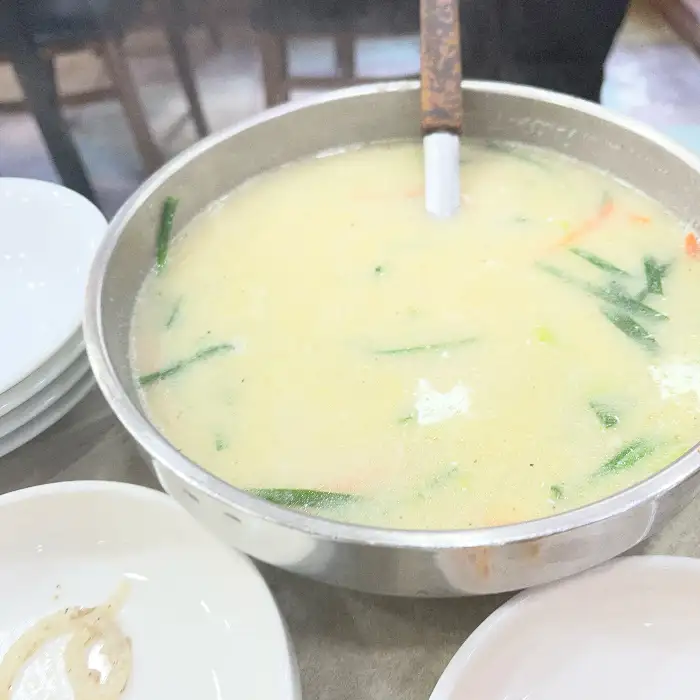들깨 수제비 근접샷