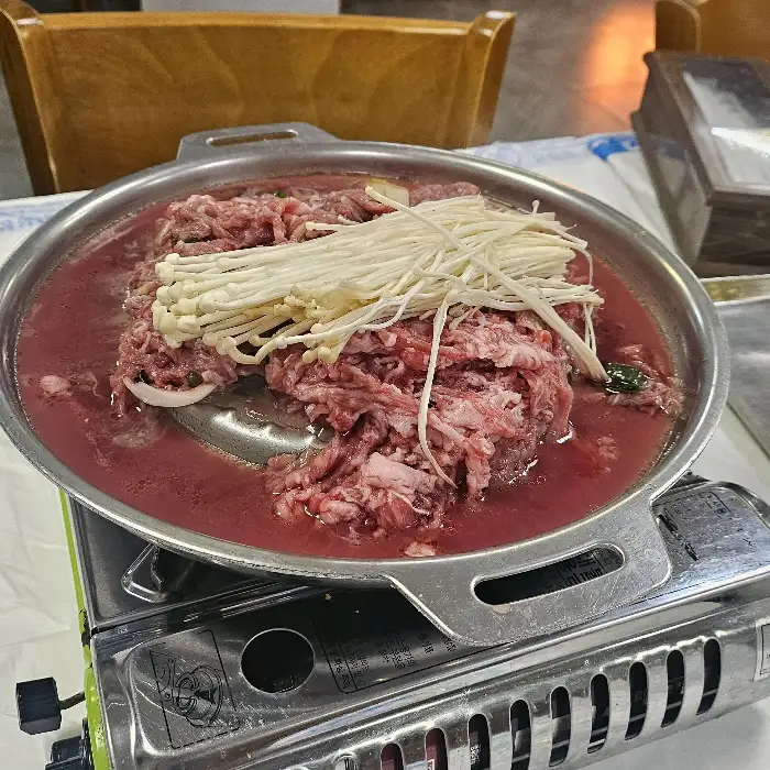 쌈 채소에 싼 불고기