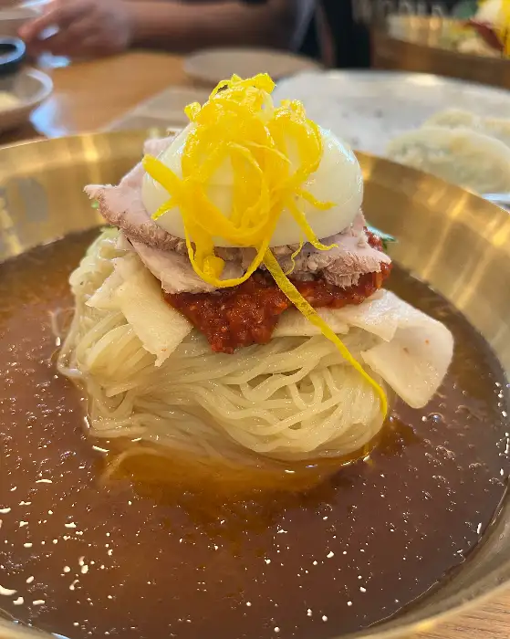 물밀면 면발과 고명