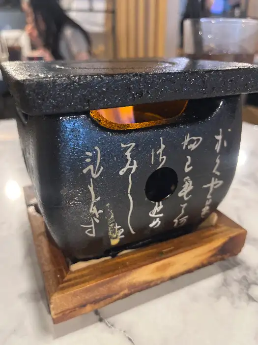화로에 불이 붙은 모습