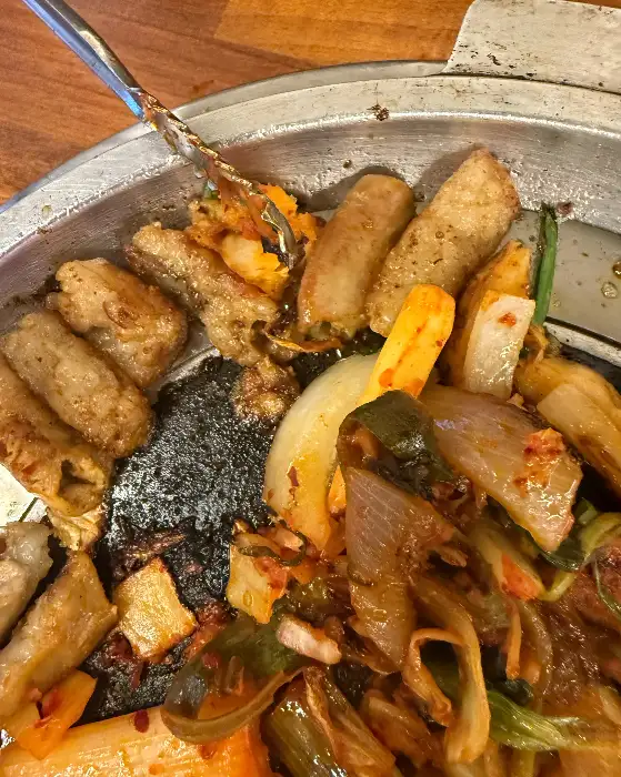 치즈 계란찜과 곱창
