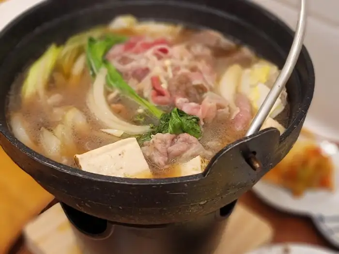 전골 요리 클로즈업