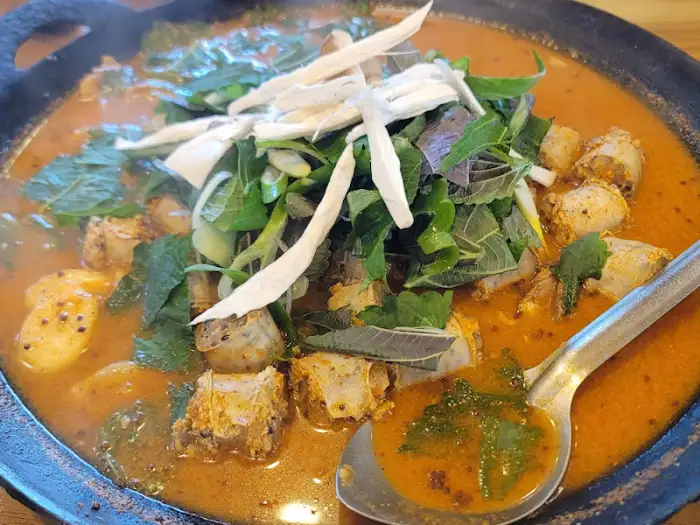 순대전골과 함께 나온 밥 한 공기