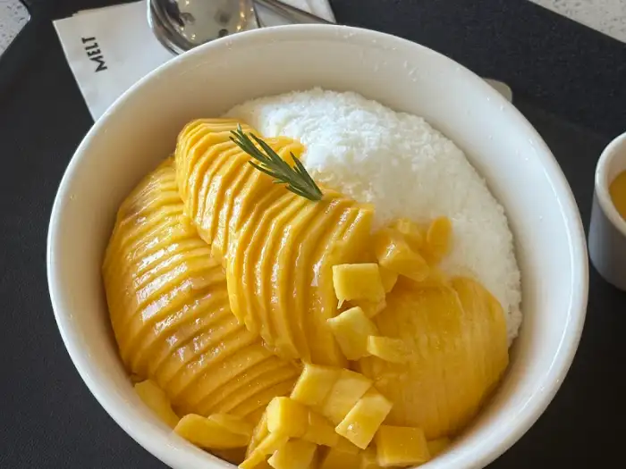 망고 빙수 클로즈업