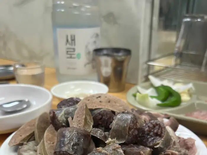 모듬 순대의 다양한 부위